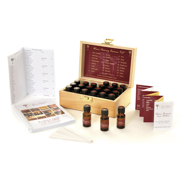Wine Aroma Masterclass Kit in Wooden Box - 24 Signature Aromas + Training Guide